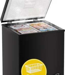 7.0 Cu Ft Chest Freezer - Energy Efficient & Quiet Mini Freezer with Adjustable Thermostat - Compact Deep Freezer for Home. Apartment. and Garage - Removable Basket & Defrost Drain