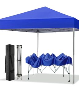 GVDV 10x10 ft Easy Pop Up Outdoor Canopy Tent - Blue
