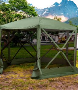 Outsunny 12' X 12' Hexagon Pop Up Screen House With Mesh Netting Walls And Carry Bag