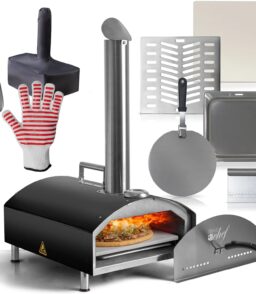 Deco Chef Outdoor Pizza And Grill Oven With 13in Pizza Stone. Black - DGPZG100BLK