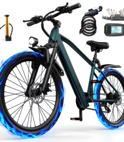 26 in Adult Electric Bike. 400W Motor. 25 MPH Top Speed. 40 Miles Range