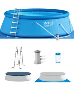 INTEX Easy Set Inflatable Round Pool. 15 ft x 48 in - Filter Pump And Accessories