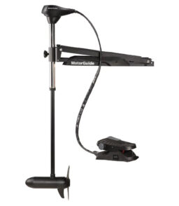 MotorGuide Freshwater Bow Mount Trolling Motor. Cable Steer. Foot-Control. 50-Inch Shaft. 55-Pound Peak Thrust - 940200100