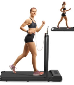 Bigzzia 2-in-1 Under Desk Treadmill. 2.5HP. 6.25MPH. 265 Lb