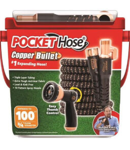 Copper Bullet By Pocket Hose 3/4 inch Ultra-Light 100 ft Expandable Garden Hose With Spray Nozzle