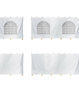 TentandTable Standard Waterproof Sidewall Kit for 8 ft Sides. White. 10 ft x 20 ft
