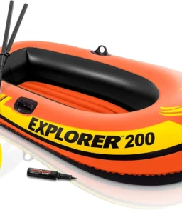 Explorer Inflatable Boat Series: Dual Air Chambers – Welded Oar Locks – Grab Handles – Bow Rope – Sporty Design