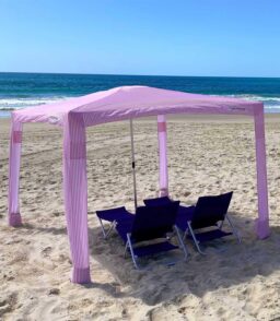 CoolCabanas Large Cabana Sun Shelter. 64ft2 Shade. Beige Stripes - CoolCabana 5
