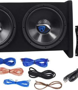 RV12.2B 1200W Dual 12 Car Subwoofer Enclosure+Mono Amplifier+Amp Kit
