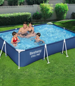 Bestway Steel-Frame Above-Ground Swimming Pool With Filter Pump - Rust-Resistant Build