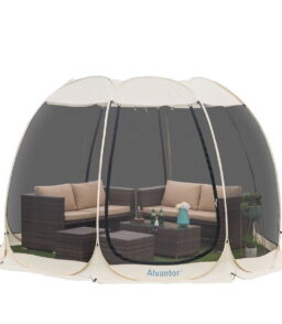 Alvantor Screen House Camping Instant Canopy 12 ft x 12 ft - Beige