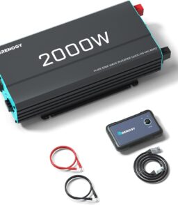 Renogy Pure Sine Wave Inverter 2000W 12V DC To 110V AC Built-In BT ATS - P2