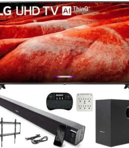 LG 82-Inch 4K HDR AI ThinQ LED TV With Deco Gear Soundbar Bundle - 82UM8070PUA