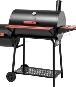 Royal Gourmet Charcoal Grill With Offset Smoker. 30-Inch. 811 Sq. In. - CC1830W