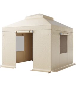 KFFKFF Winter Gazebo Cover for 10 x 10 ft Double-Tiered Gazebos. Beige - LTS-MM180-1010