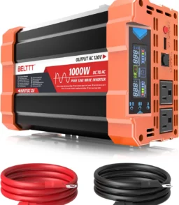 2000W Pure Sine Wave Inverter. Car Power Inverter 12V to 120V AC Converter for RV. Truck. Solar. Outdoor with Dual AC and 20A Socket. 5V 2.1A USB. Surge 4000W. Hardwire Port. Remote Controller