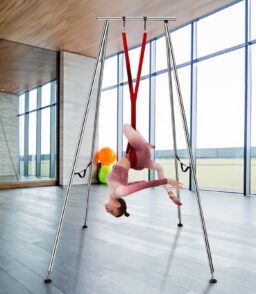 KFFKFF Aerial Yoga Swing Stand And Hammock Kit. 8.30 x 6.3 x 9.68 ft. 551.15 lbs. Red - HM-559WR6