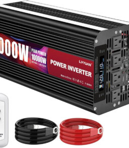 5000W Power Inverter 12V DC To 110V/120V AC With 4 AC Outlets And LCD Display