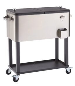 Trinity Stainless Steel Cooler With Shelf - 80 qt
