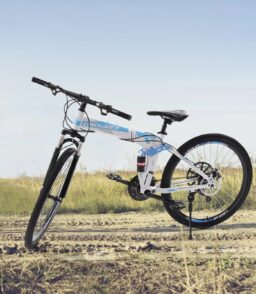 Outroad 26 inch 21 Speed Full Suspension Folding Mountain Bike. High-Carbon Steel. Double Disc Brakes - 120kg Capacity