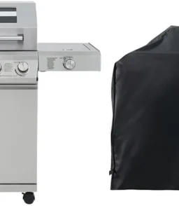 Larger 4-Burner Propane Gas Grills bbq Stainless Steel Heavy-Duty Cabinet Style with Knob Controls Side Burner Mesa 400m