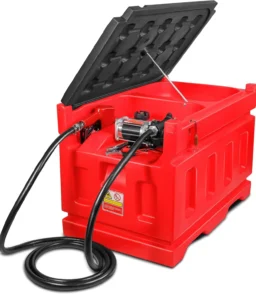 Portable 48 Gallon Fuel Tank with Pump for Gasoline & Diesel. 15GPM High Flow Rate 12V DC Self-Priming Fuel Transfer Pump. 13.1ft Hose. Auto Fueling Nozzle. for Easy Fuel Transportation