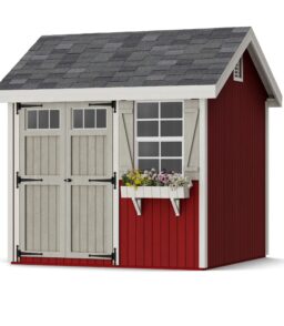 Little Cottage Co. Outdoor Wood Storage Shed. 8x8. Precut DIY Kit - Colonial Pinehurst