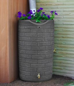 Good Ideas Impressions Downton Rain Saver Rain Barrel. 50 Gallon. Dark Granite - IMP-D50-DAR