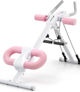 MERACH Adjustable Foldable Ab Trainer With Knee Protection. Pink - MR-2314