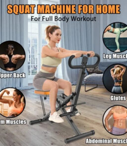 ACE-FIT Foldable Squat Machine With Resistance Bands. 250 LBS. 35.43in L x 22.83in W x 43.70in H