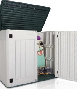 Resin Outdoor Storage Box. 47 Cu Ft. Lockable. Waterproof