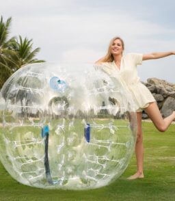 KFFKFF Inflatable Bumper Balls 4FT/1.2M 2-Pack. Transparent Dots - HCPPQ-005