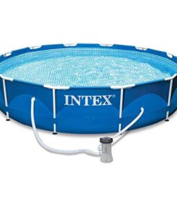 Intex Metal Frame Above Ground Swimming Pool With Filter And Cover. 12 Ft x 30 Inches - 28211EH