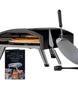 Deco Chef Outdoor Portable Gas Pizza Oven With 13in Rotating Baking Stone. Black - DGPRPO30